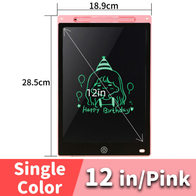 LCD Drawing Tablet for Kids | Colour Writing Board | Reusable Electronic Doodle Pad | Stylus Included | 6.5"–16"