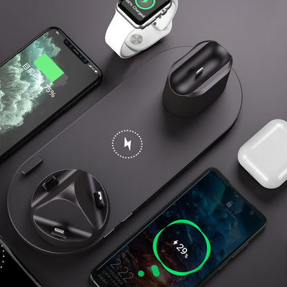 6-in-1 Wireless Charging Station – Fast Charger for iPhone, Apple Watch & Multiple Devices