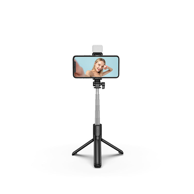 Bluetooth Selfie Stick Tripod with Fill Light – 360° Rotating, Wireless Remote for iPhone