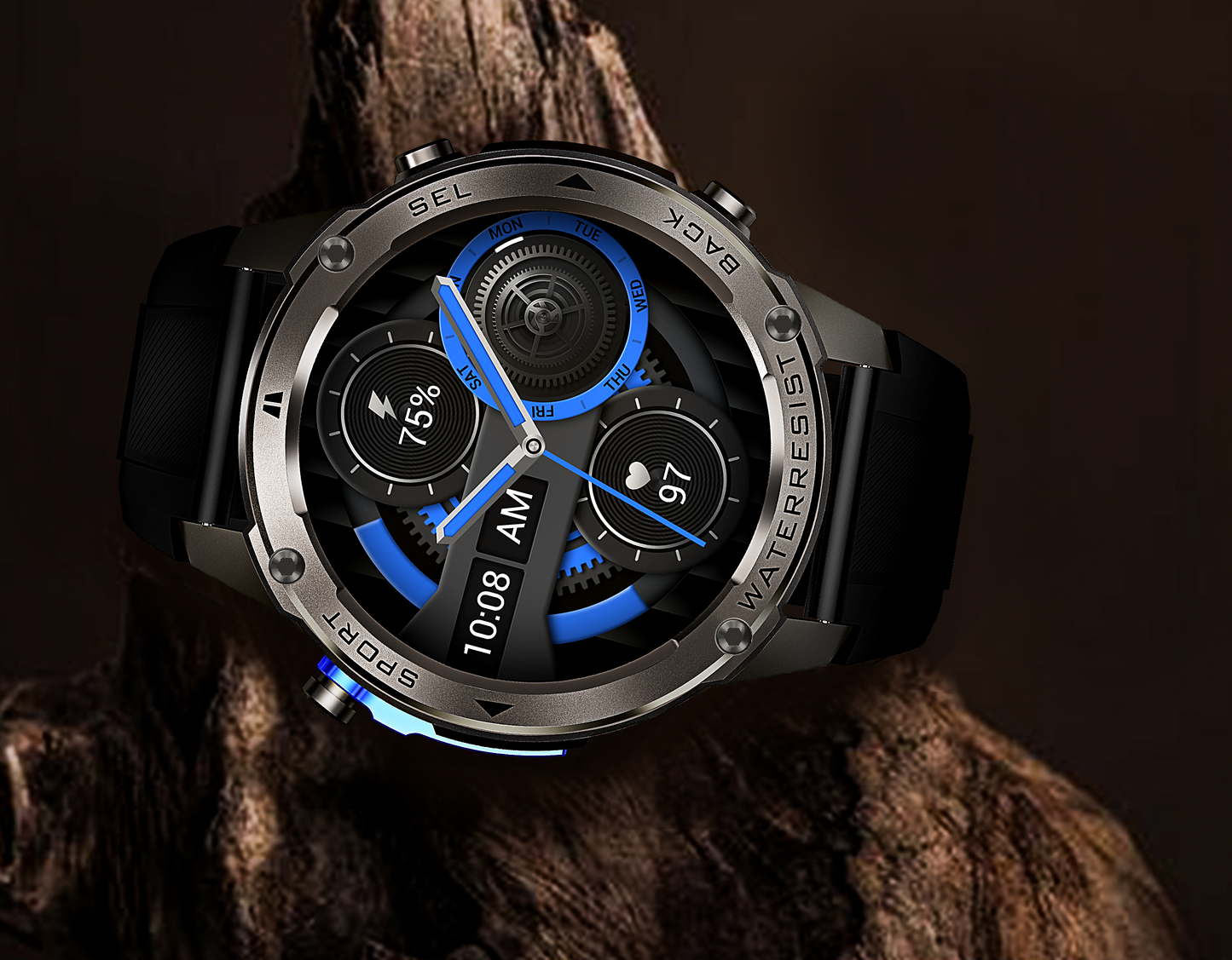 TrainorX GPS AMOLED Smartwatch – 170+ Sports Modes, Dual GPS, 5ATM Waterproof & Health Tracking