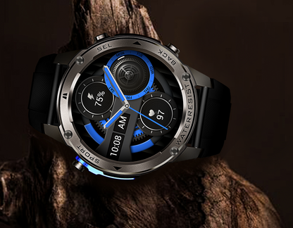 TrainorX GPS AMOLED Smartwatch – 170+ Sports Modes, Dual GPS, 5ATM Waterproof & Health Tracking