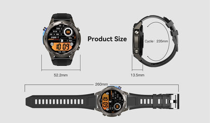 TrainorX GPS AMOLED Smartwatch – 170+ Sports Modes, Dual GPS, 5ATM Waterproof & Health Tracking