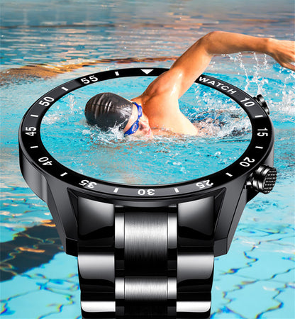 Multifunctional Smart Watch with Bluetooth Calling – Heart Rate, Blood Pressure, Pedometer & Waterproof (30M)