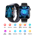 ECG smart watch with blood pressure, body temperature, blood glucose, heart rate, blood oxygen monitor