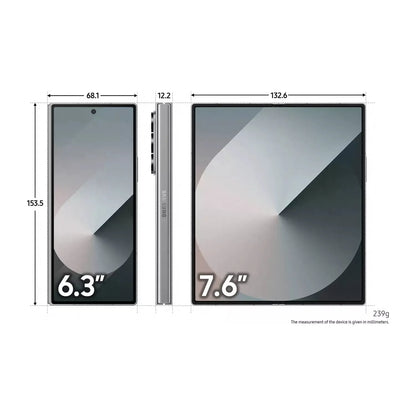 Samsung Galaxy Z Fold 6 5G 256GB Foldable Smartphone | 7.6” Dynamic AMOLED 2X AI Phone Unlocked