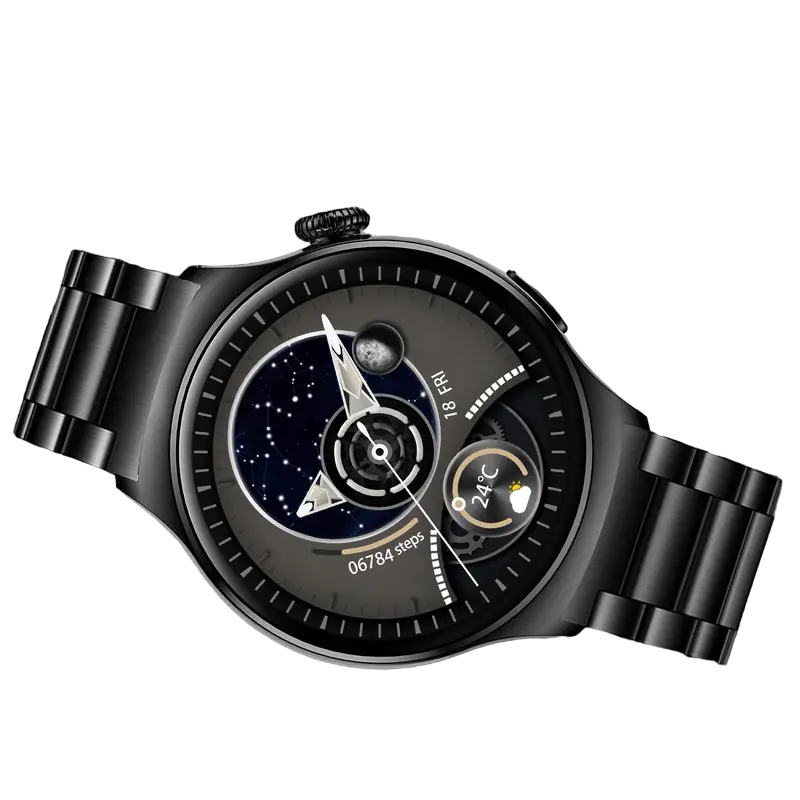 Smartwatch for Men – Big Display, Call Function, Fitness Tracker & Custom Watch Faces (Black)