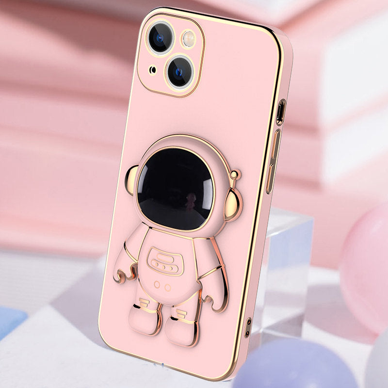 Funda para iPhone de Astronauta 3D con Soporte – Cubierta Protectora Antigolpes, Divertido Diseño Espacial