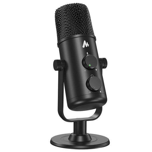 Maono USB-C Desktop Condenser Microphone | Cardioid & Omni Dual Mode | Headphone Jack | Plug & Play | Mac & PC