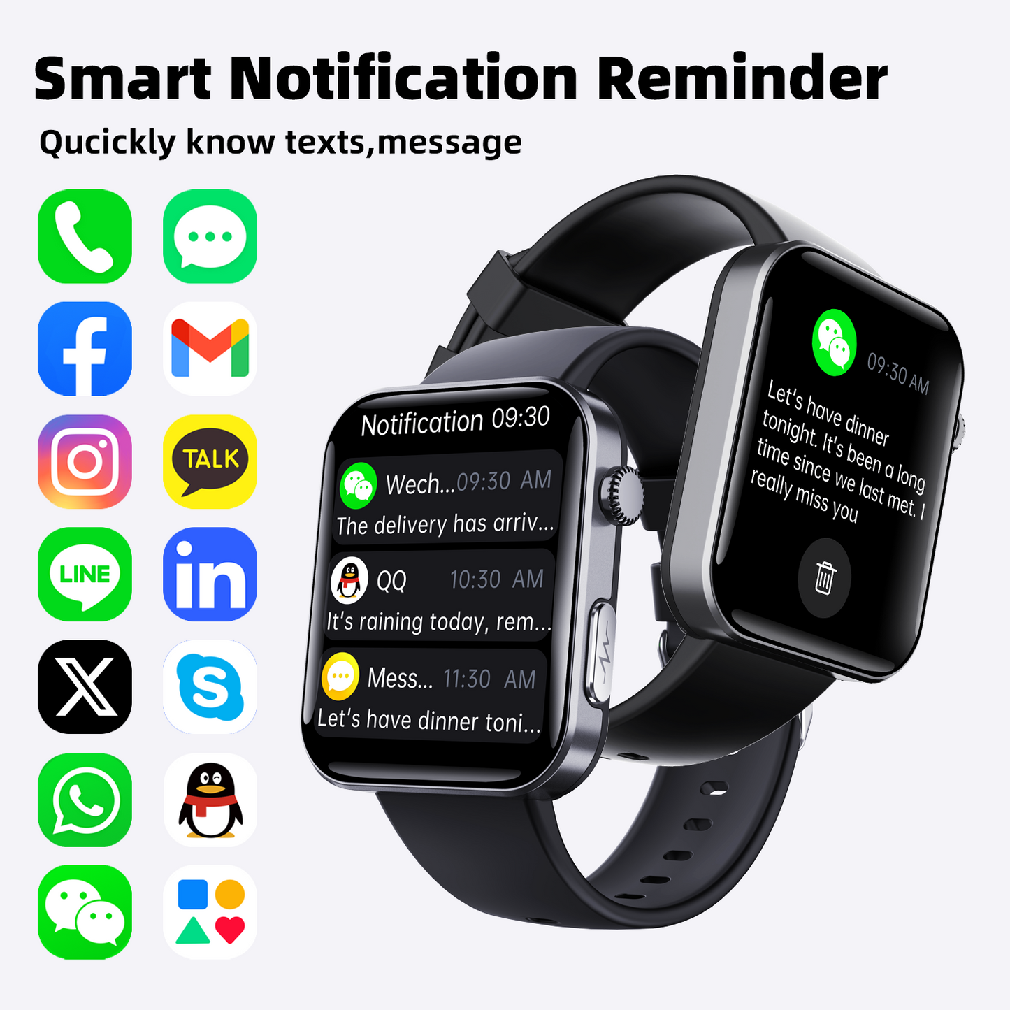 ECG smart watch with blood pressure, body temperature, blood glucose, heart rate, blood oxygen monitor