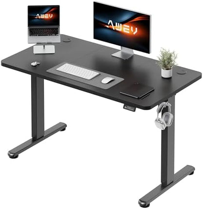 Electric Standing Desk 120 x 60cm Height Adjustable Sit Stand Desk | Memory Smart Panel | Ergonomic Home Office Desk White
