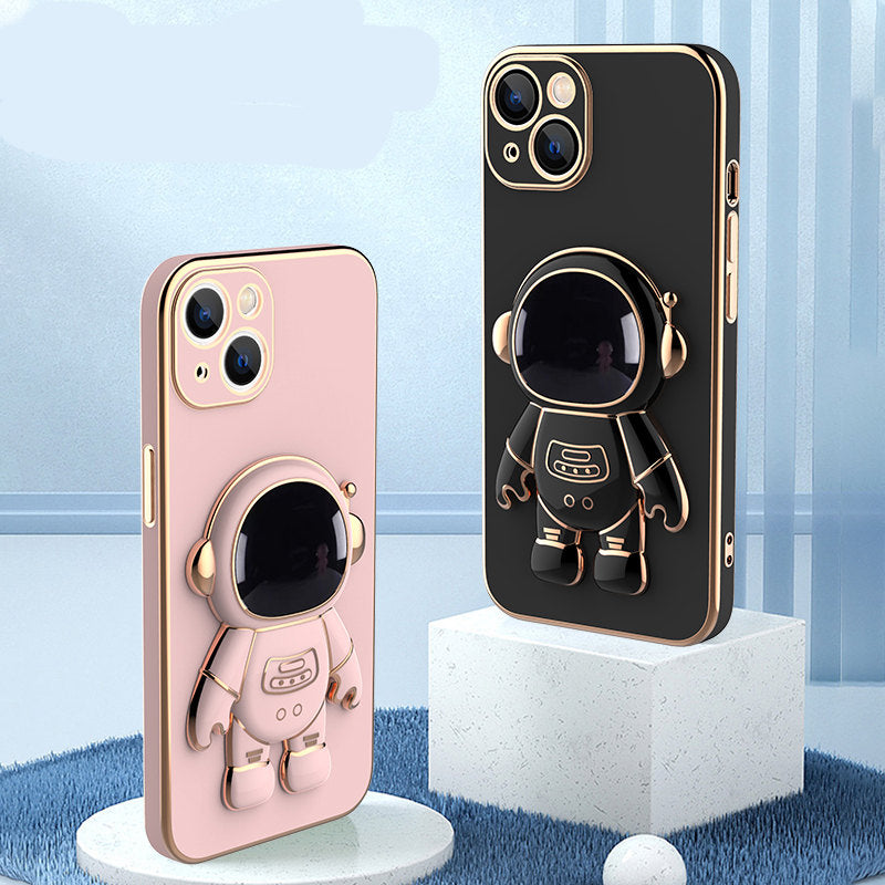 Funda para iPhone de Astronauta 3D con Soporte – Cubierta Protectora Antigolpes, Divertido Diseño Espacial