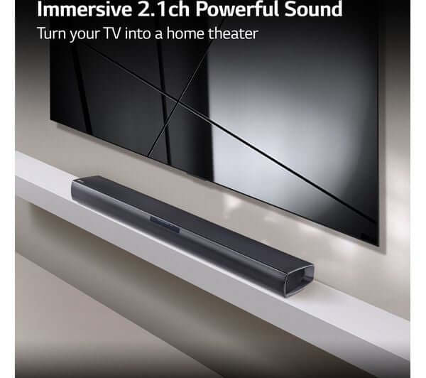 LG SQC1 SOUNDBAR 2.1 160W BLUETOOTH COMPACT WIRELESS SUBWOOFER OPTICAL RRP £179