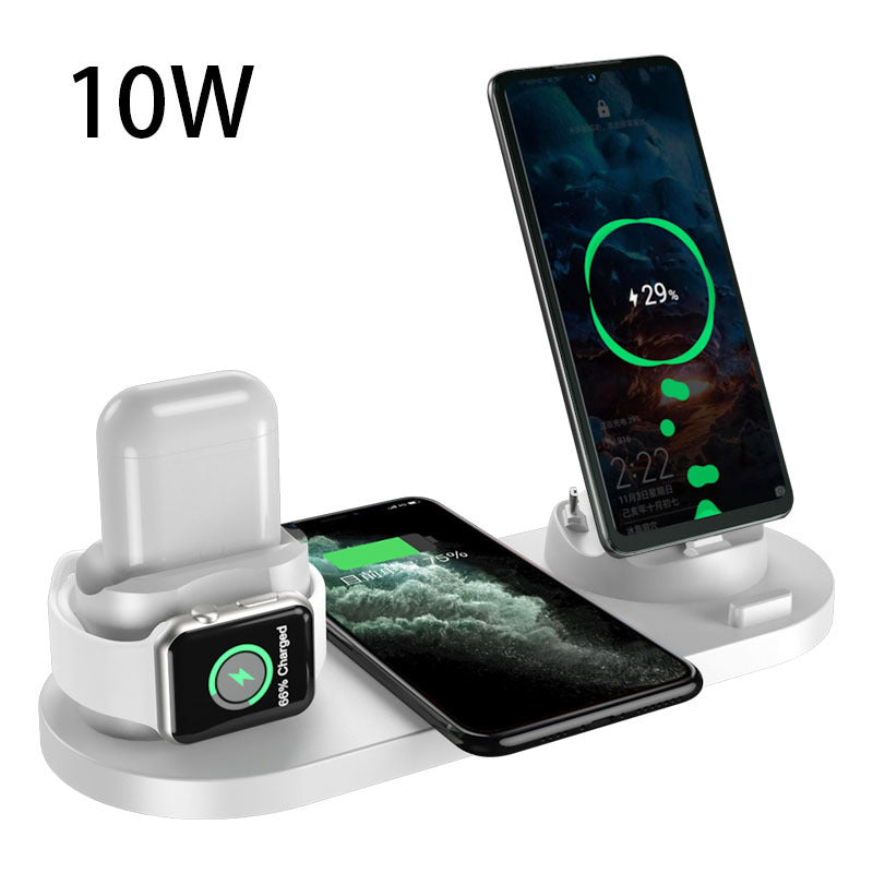 6-in-1 Wireless Charging Station – Fast Charger for iPhone, Apple Watch & Multiple Devices