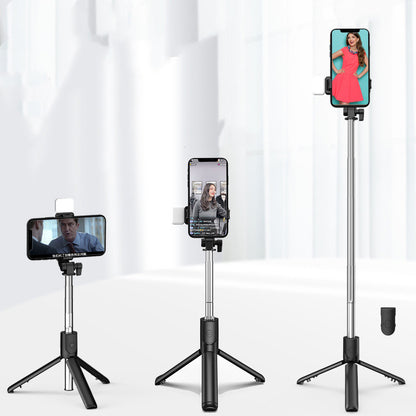 Bluetooth Selfie Stick Tripod with Fill Light – 360° Rotating, Wireless Remote for iPhone