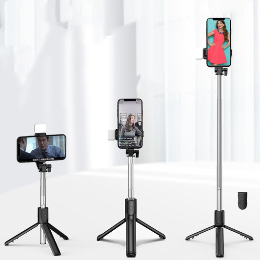 Bluetooth Selfie Stick Tripod with Fill Light – 360° Rotating, Wireless Remote for iPhone