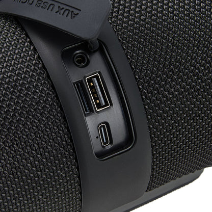 Maplin Portable Bluetooth Party Speaker | BT 5.1 | IPX5 Waterproof | Stereo | USB & microSD | USB-C Charge