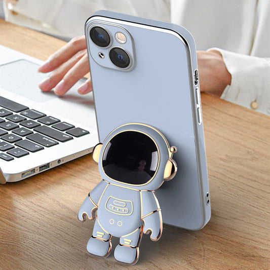 Funda para iPhone de Astronauta 3D con Soporte – Cubierta Protectora Antigolpes, Divertido Diseño Espacial