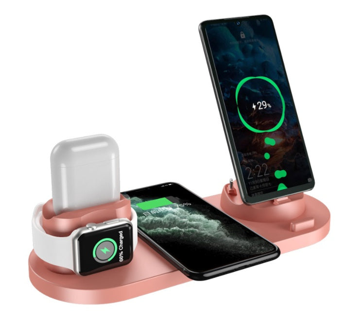 6-in-1 Wireless Charging Station – Fast Charger for iPhone, Apple Watch & Multiple Devices