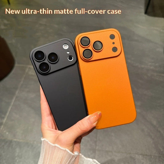 Frosted PC Hard Case with Built-In Lens Protector | iPhone 16 & 17 Series | Drop-Proof | Ultra-Thin | Full Cover