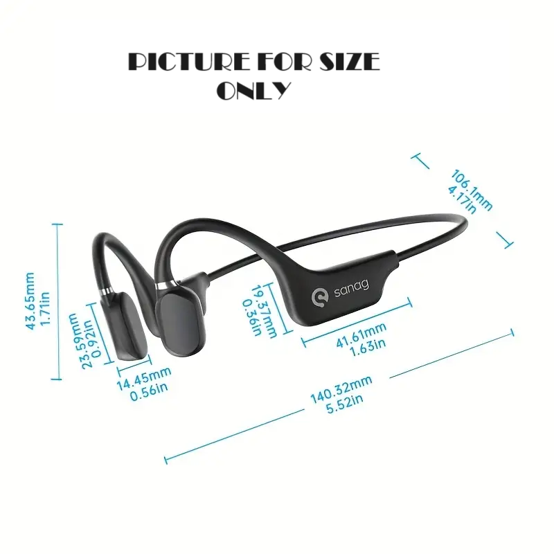 True Bone Conduction Open-Ear Wireless Sport Headphones – Stay Aware, Train Safer, All-Day Comfort (Blue)