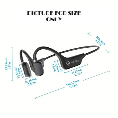 True Bone Conduction Open-Ear Wireless Sport Headphones – Stay Aware, Train Safer, All-Day Comfort (Blue)