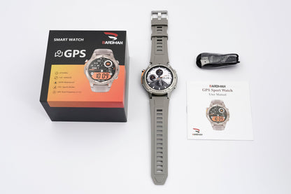 Bardman TrainorX Smartwatch | 1.43" AMOLED | Dual-Freq GPS | 170+ Sports | 5ATM | 30-Day Battery