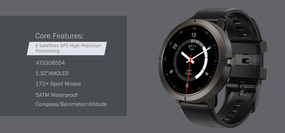 Bardman SmartX Smartwatch | AMOLED Display, GPS, Dual Frequency & 180+ Sports Modes | Military-Grade