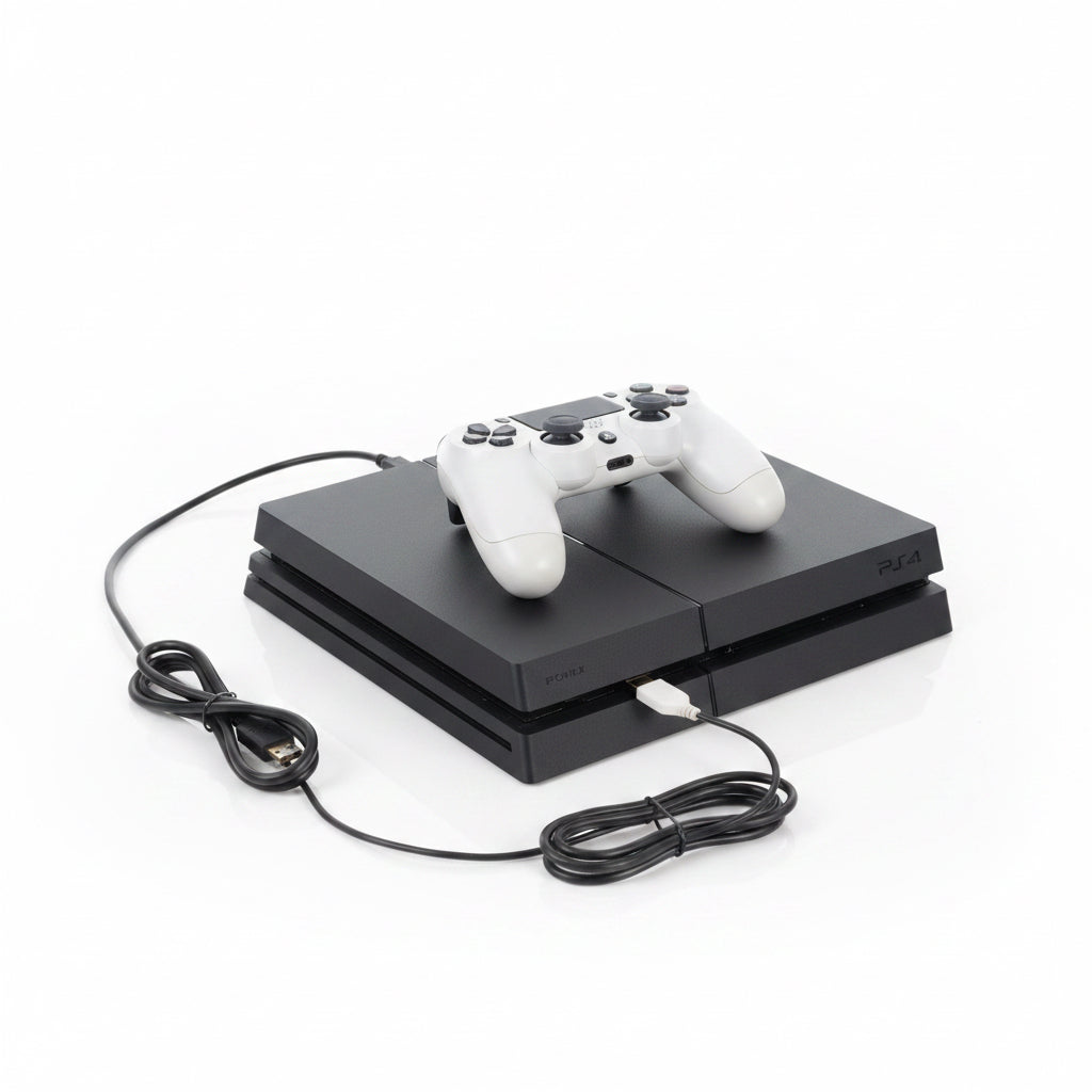 Sony PlayStation 4 500GB Console Bundle | Original Phat Model | Gold DualShock 4 | Used – Good to Very Good