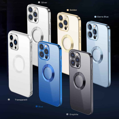 9D Electroplated Edge Metal Ring Clear PC + TPU Shockproof Case, For iPhone 12 Pro, For iPhone 12 Pro Max, For iPhone 11, For iPhone 11 Pro Max