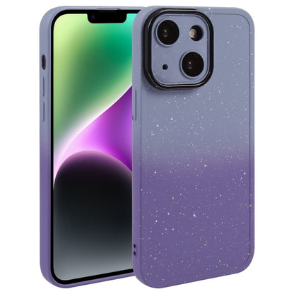 Gradient Starry Silicone Phone Case with Lens Film, For iPhone 15 Plus, For iPhone 14 Pro, For iPhone 15, For iPhone 14 Pro Max