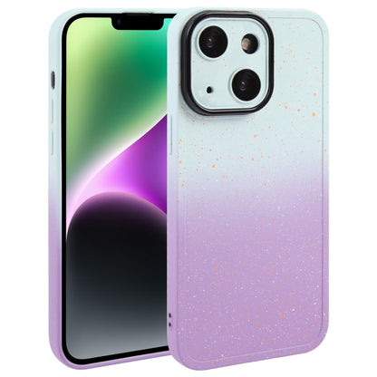 Gradient Starry Silicone Phone Case with Lens Film, For iPhone 15 Plus, For iPhone 14 Pro, For iPhone 15, For iPhone 14 Pro Max
