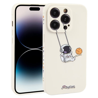 Astronaut Swinging Pattern TPU Phone Case, For iPhone 14 Plus, For iPhone 14, For iPhone 14 Pro, For iPhone 14 Pro Max, For iPhone SE 2022 / SE 2020 / 8 / 7, For iPhone 13 Pro Max, For iPhone 13 Pro, For iPhone 13