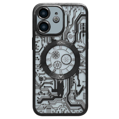 Electroplated Circuit Board Pattern MagSafe Phone Case, For iPhone 12 Pro, For iPhone 11 Pro Max, For iPhone 11