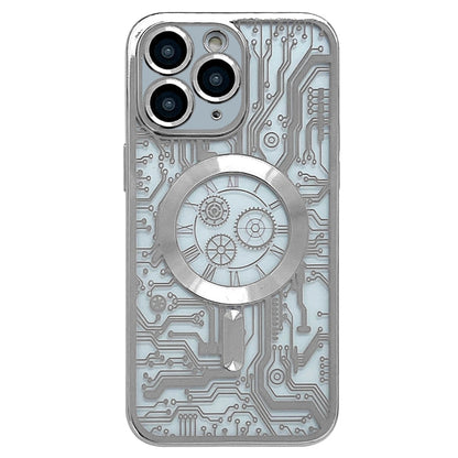 Electroplated Circuit Board Pattern MagSafe Phone Case, For iPhone 12 Pro, For iPhone 11 Pro Max, For iPhone 11
