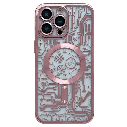 Electroplated Circuit Board Pattern MagSafe Phone Case, For iPhone 12 Pro, For iPhone 11 Pro Max, For iPhone 11