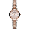 Emporio Armani AR11223 Gianni T-Bar Women's Watch | 28mm | Rose Gold & Silver | Quartz | 50M WR