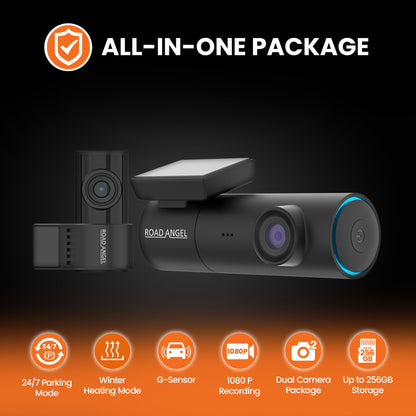 Road Angel Halo Spark Dual Dash Cam | 1080p Front & Rear | Parking Mode | Winter Mode | Night Vision