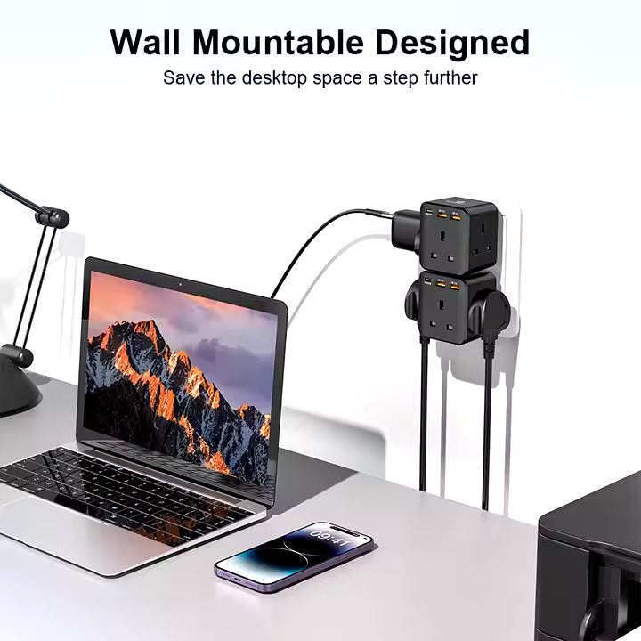 Phone Planet PD20W Universal Adaptor with USB-C and USB-A sockets | UK plug