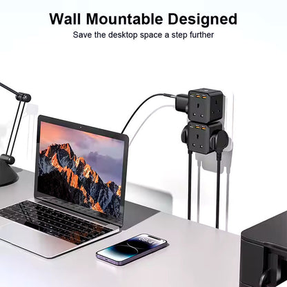 Phone Planet PD20W Universal Adaptor with USB-C and USB-A sockets | UK plug