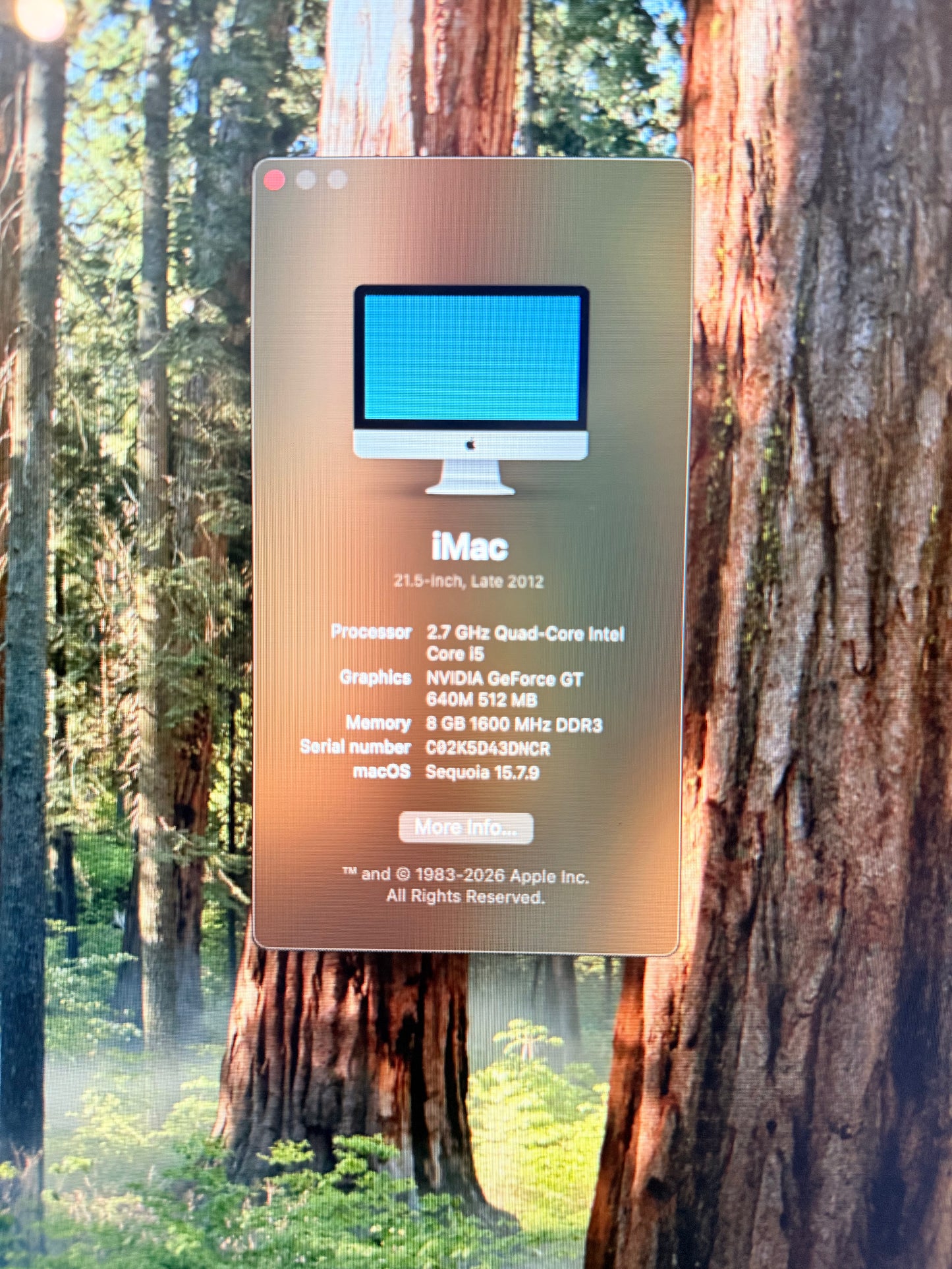 Apple iMac 21.5" Late 2012 | Upgraded macOS Sequoia 15.7.9 | Intel i5 | 8GB RAM | 1TB | Keyboard & Mouse