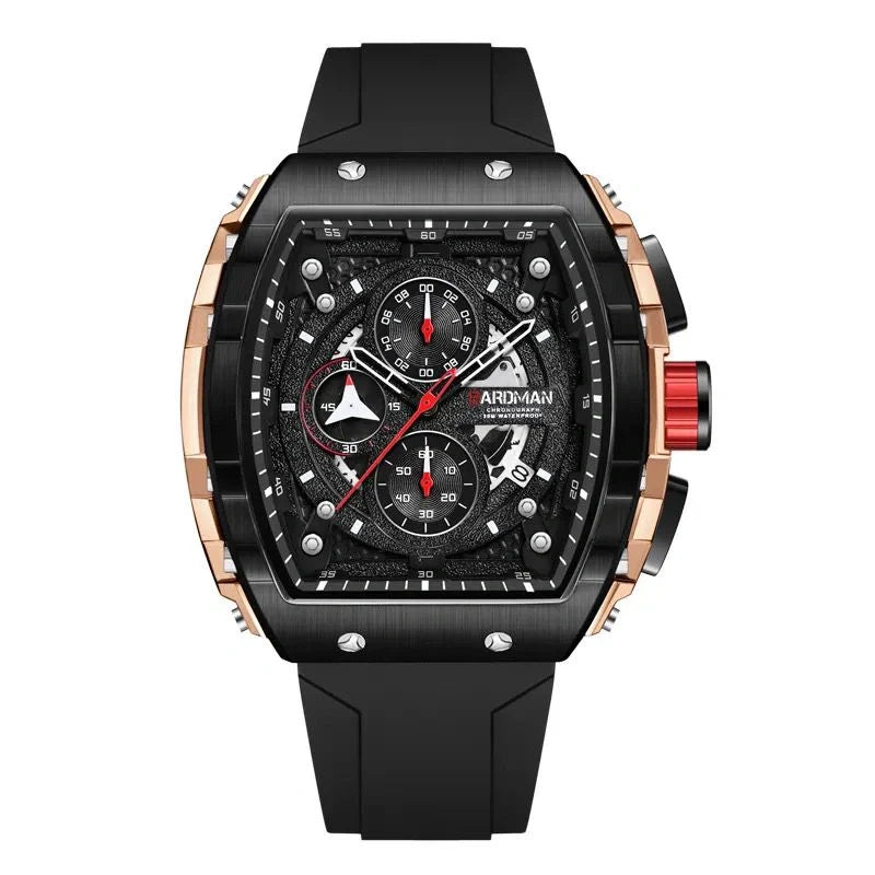 Chrono Prestige Quartz Luxury Watch | Auto Date | Water Resistant | Vintage Minimalist Design | Black