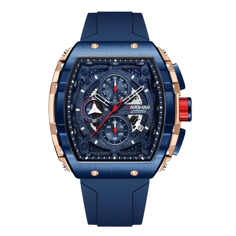 Chrono Prestige Quartz Luxury Watch | Auto Date | Water Resistant | Vintage Minimalist Design | Blue