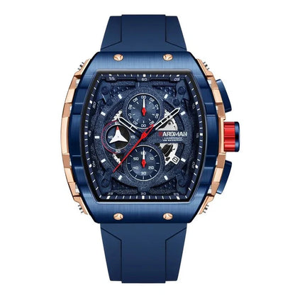 Chrono Prestige Quartz Luxury Watch | Auto Date | Water Resistant | Vintage Minimalist Design | Blue