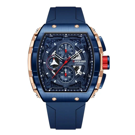 Chrono Prestige Quartz Luxury Watch | Auto Date | Water Resistant | Vintage Minimalist Design | Blue