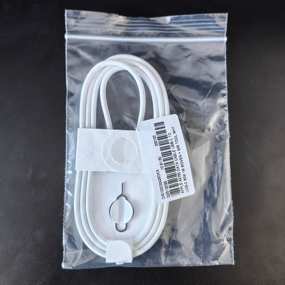 Apple 60W USB-C to USB-C Woven Cable 1M | Fast Charging | Data Sync | Official Apple | Bulk Pack