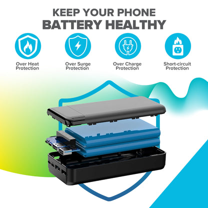 Maplin 20,000mAh Power Bank | Integrated USB-C, Micro USB & Lightning Cables | Charge 5 Devices