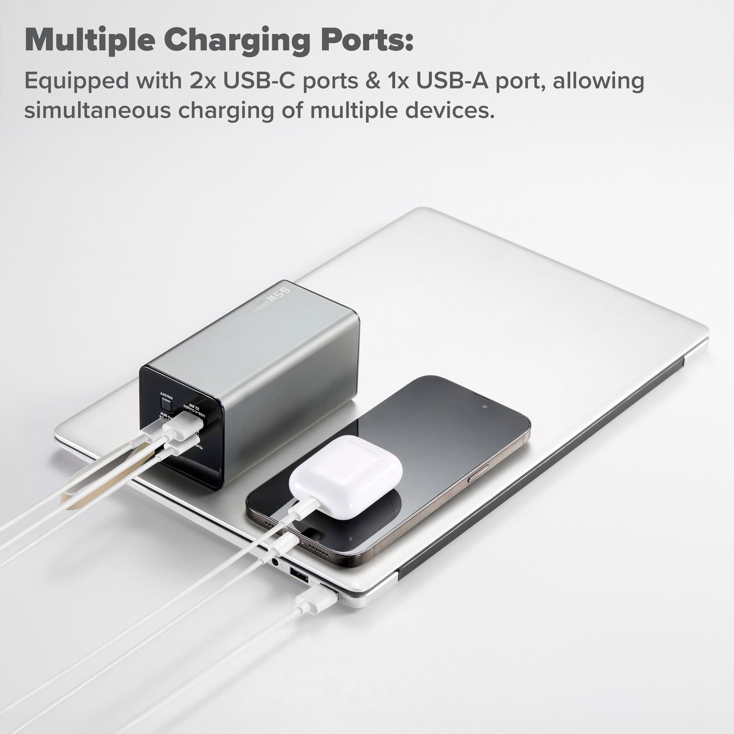 Maplin 30,000mAh Power Bank | 65W PD Fast Charging | USB-C & USB-A | LED Display