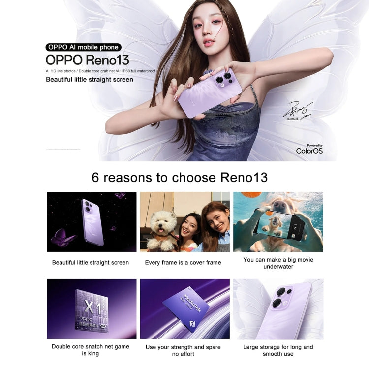OPPO Reno13 5G | 16GB + 512GB | 6.59" AMOLED 120Hz | 50MP OIS | ColorOS 15 | Blue