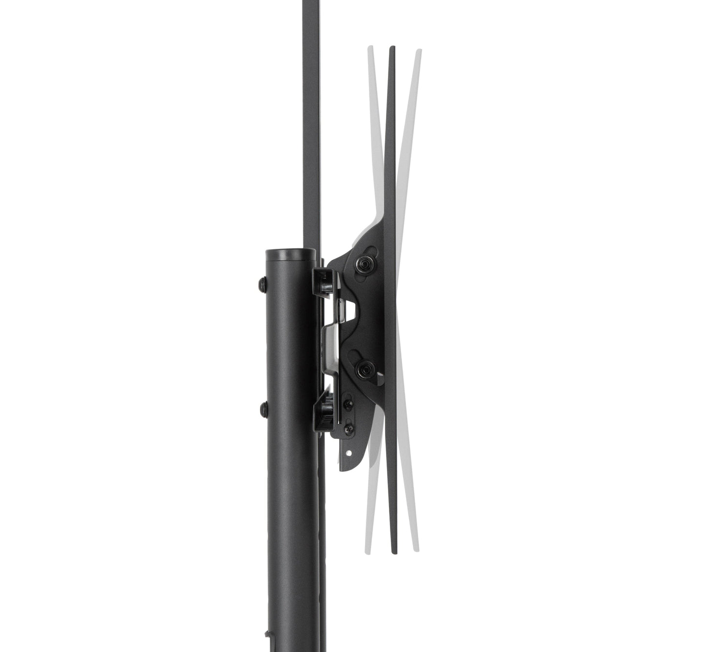 ProperAV Mobile TV Trolley Stand with Wheels for 37"–70" Screens | Adjustable VESA TV Cart 50kg