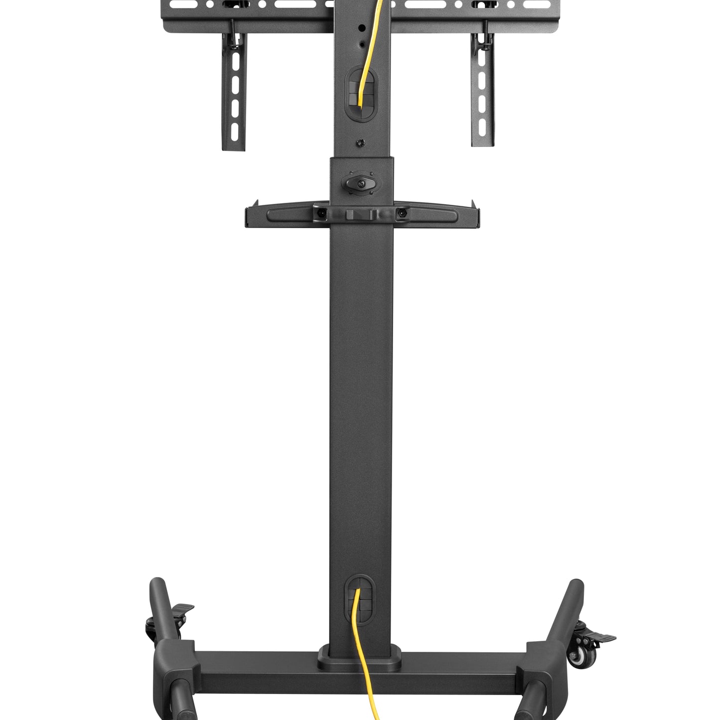 ProperAV Mobile TV Trolley Stand with Wheels for 32"–55" Screens | Adjustable Height VESA TV Cart